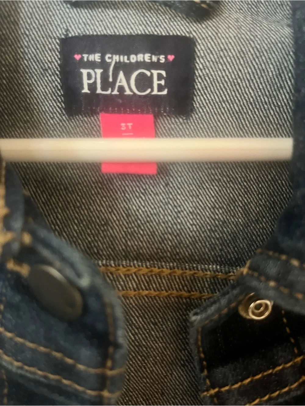 The Children's Place Dark Denim Jean Jacket - Navy